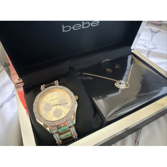 Bebe Womens Watch, necklace and earrings set - Picture 2 of 5